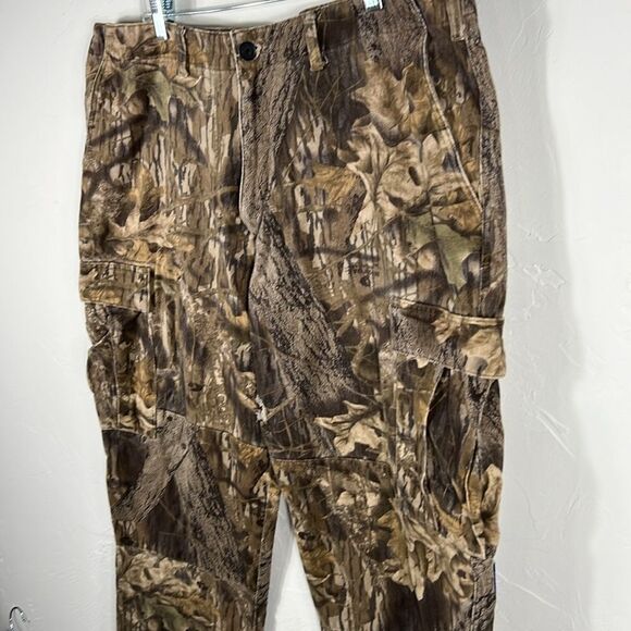 🦌🎯 COLUMBIA MOSSY OAK Camo Hunting Camouflage Denim Cargo Pants Men Sz 42 - GU - Picture 4 of 11